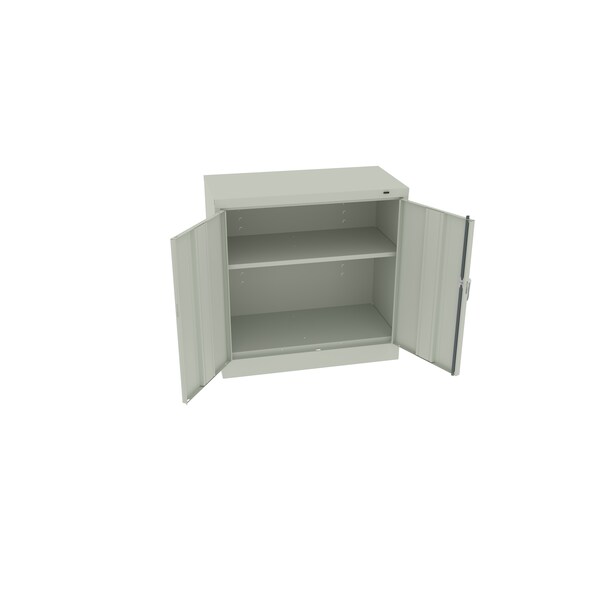 Welded Under-Counter Hgt Storage Cabinet, 36"Wx24"Dx36"H, Light Grey